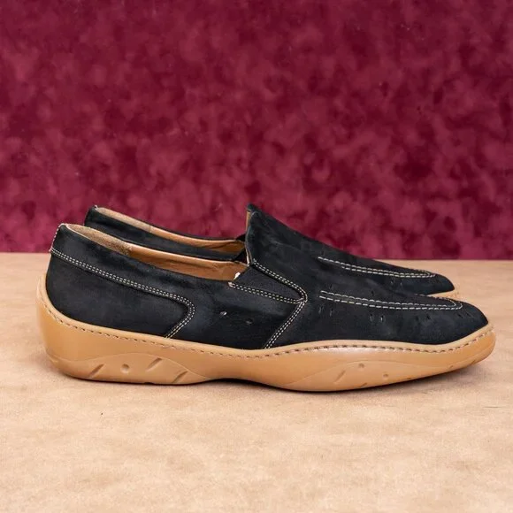 Michael Toschi Men Antibac CIS Comfortable Cusion Black Leather Loafers Sz 12M - Picture 4 of 9